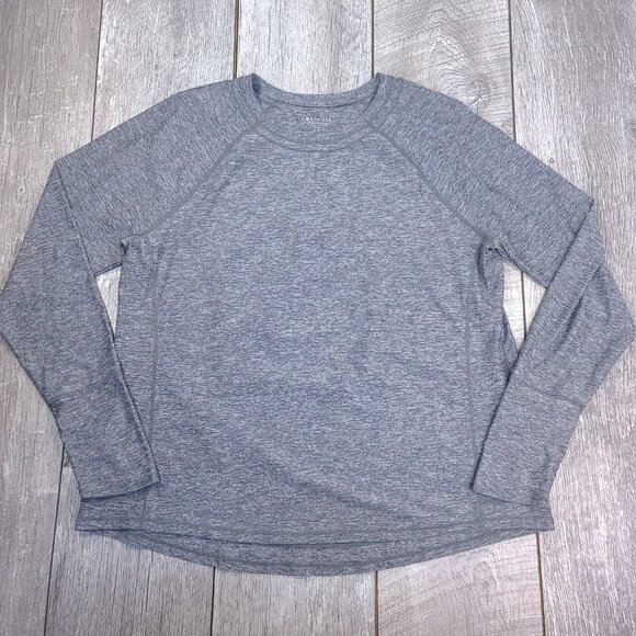 Athleta Shirt Womens XL Gray Pacifica Illume UPF Relaxed Long Sleeve Performance - Picture 1 of 8